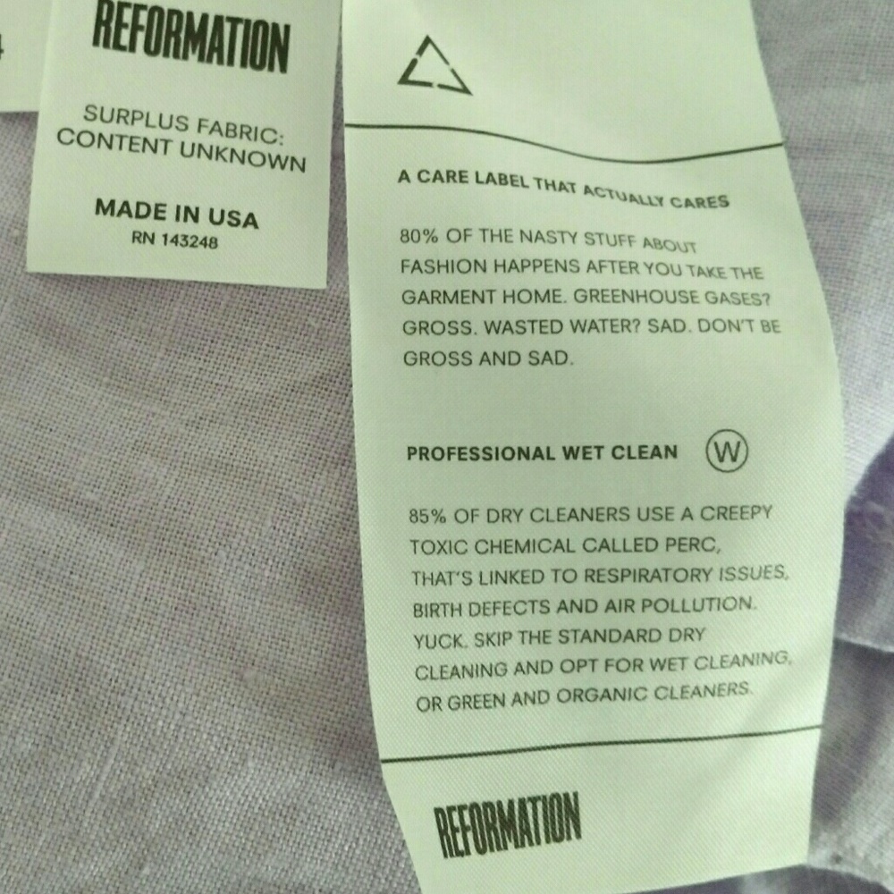 Reformation Botanica Dress Lavender Purple Mini - Picture 5 of 6